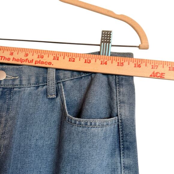 Cider Sz M‎ Mid Rise Solid Wide Leg Cargo Jeans Skater Grunge - Picture 7 of 14